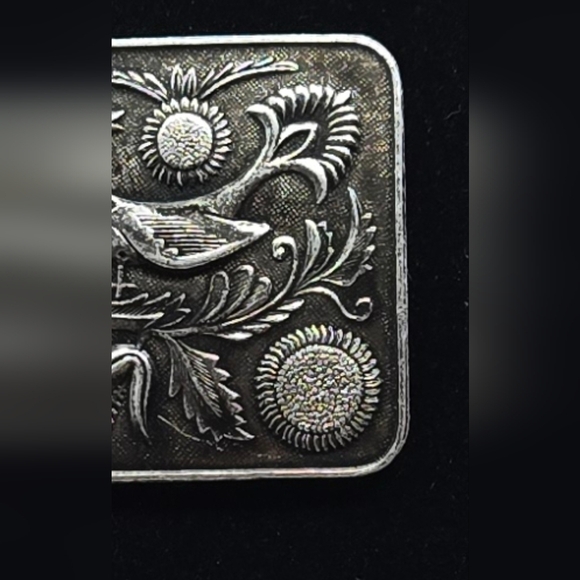 FireBird, Rare Soviet Brooch Bird Pin Animal Sin Sunflower Light Metal USSR 70's - Picture 4 of 9
